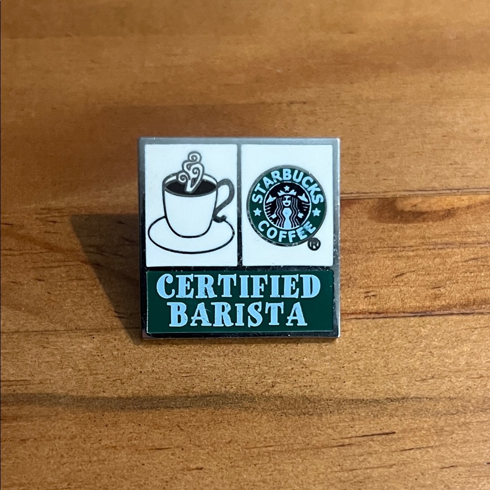 BOGO Starbucks Partner Certified Barista Pin Older Style Old Logo